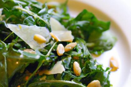 Zesty Arugula Salad with Lemon, Parmesan & Toasted Pine Nuts