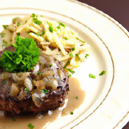 Savor Salisbury Steak with Luxurious Onion Gravy Delight