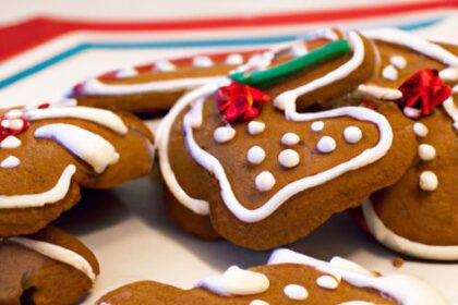 Perfectly Chewy Gingerbread Cookies Topped with Royal Icing
