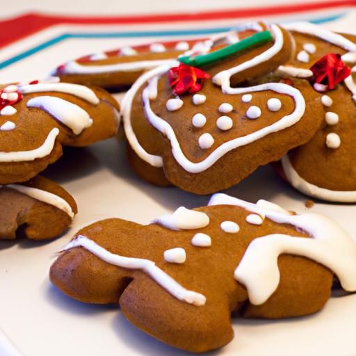 Perfectly Chewy Gingerbread Cookies Topped with Royal Icing