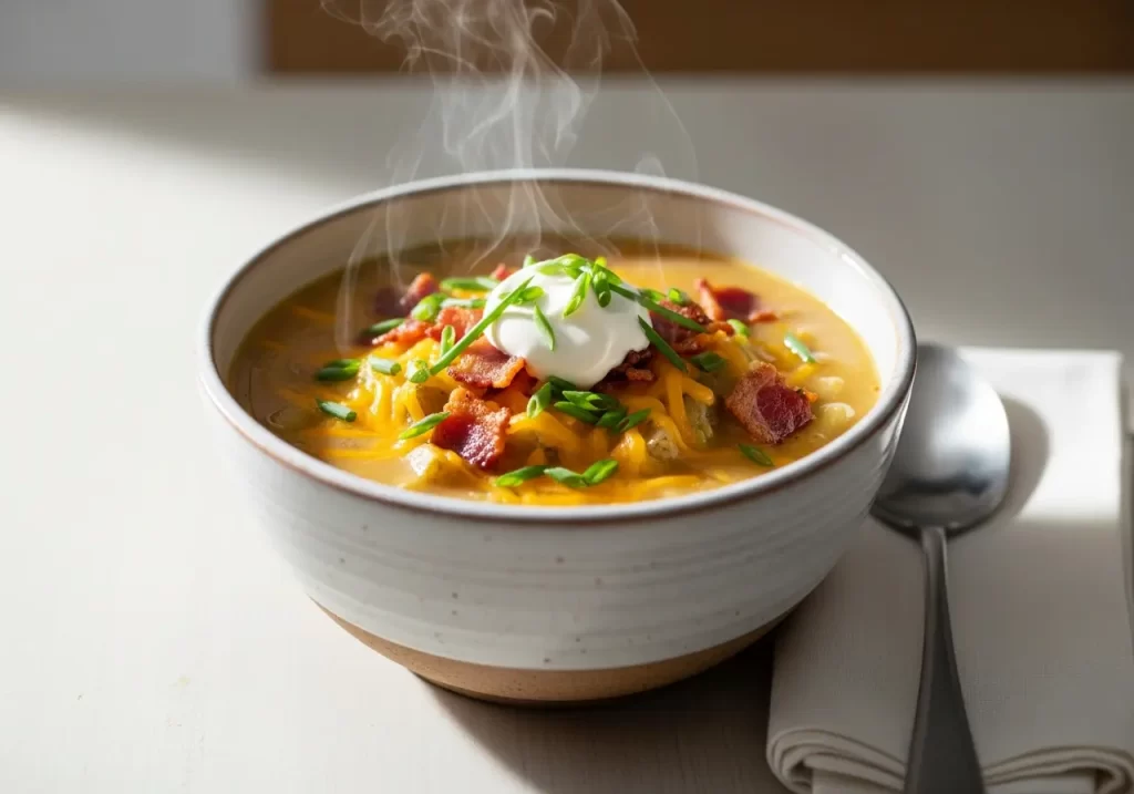 Baked Potato Soup with Cheddar & Chives