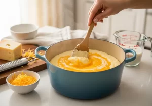 Creamy Homestyle Grits with Cheese