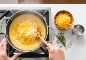 Creamy Homestyle Grits with Cheese
