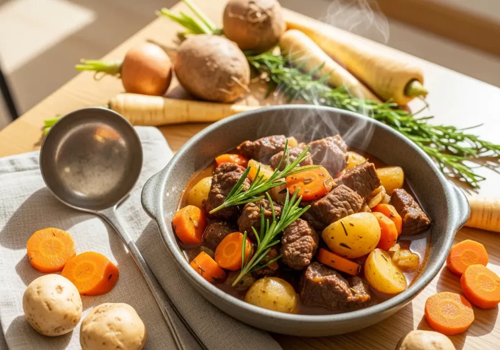 Hearty Beef Stew & Roots