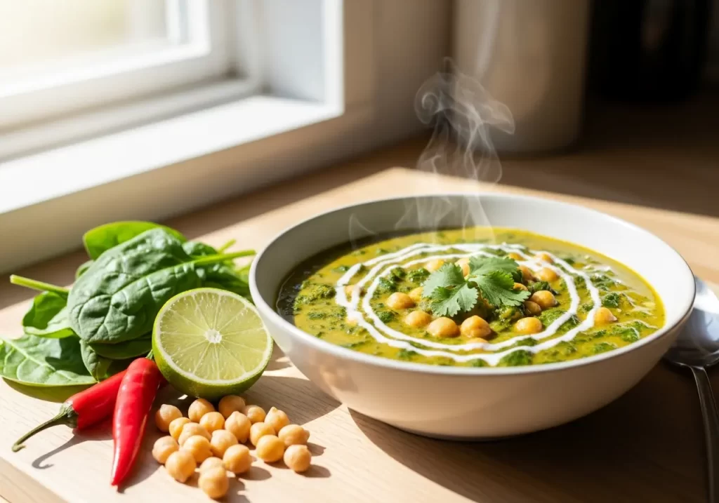 Hearty Spinach and Chickpea Curry Magic