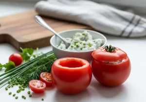 Herbed Cream Cheese Stuffed Tomatoes