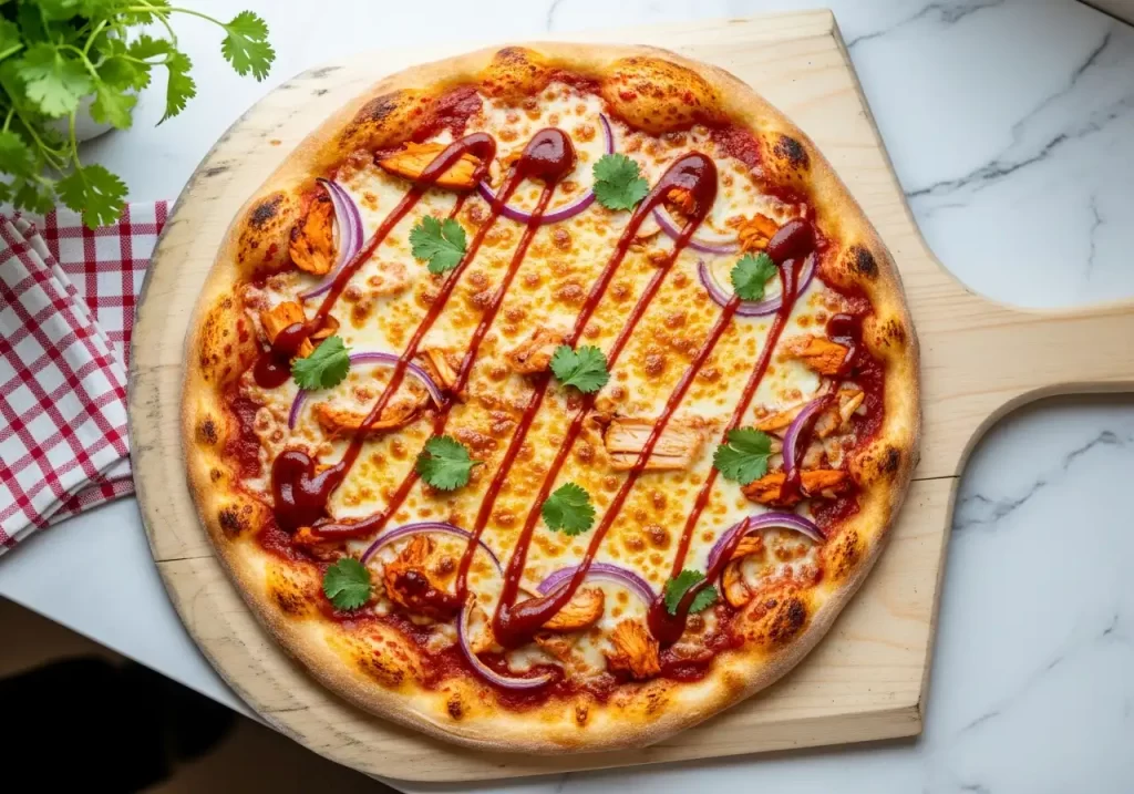 Homemade BBQ Chicken Pizza