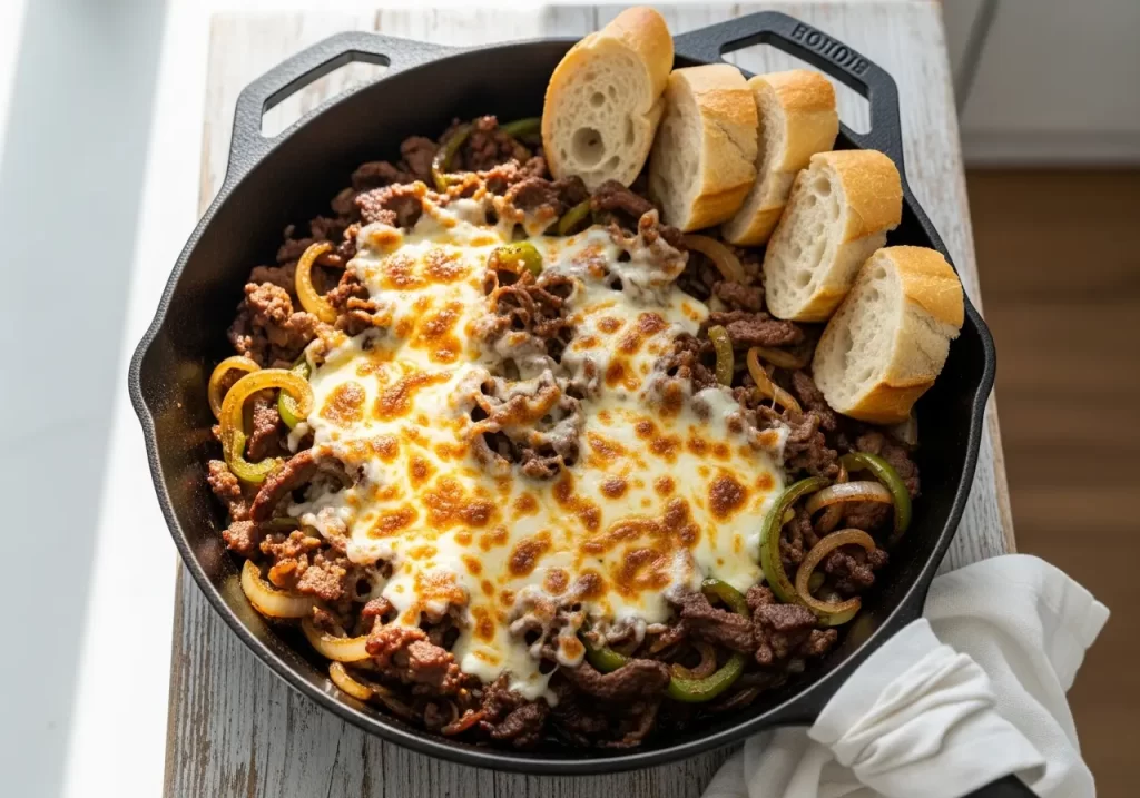 Philly Cheesesteak Skillet Dinner Recipe