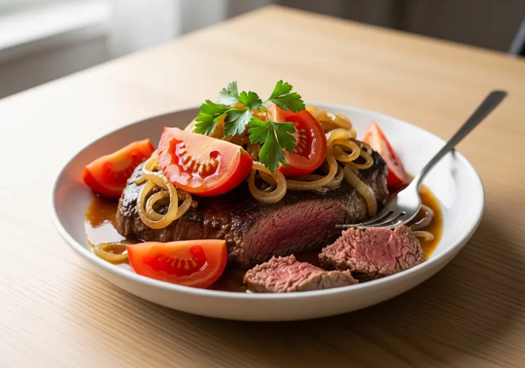 Swiss Steak with Juicy Tomatoes and Onions