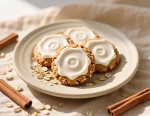 Soft Frosted Oatmeal Cookies