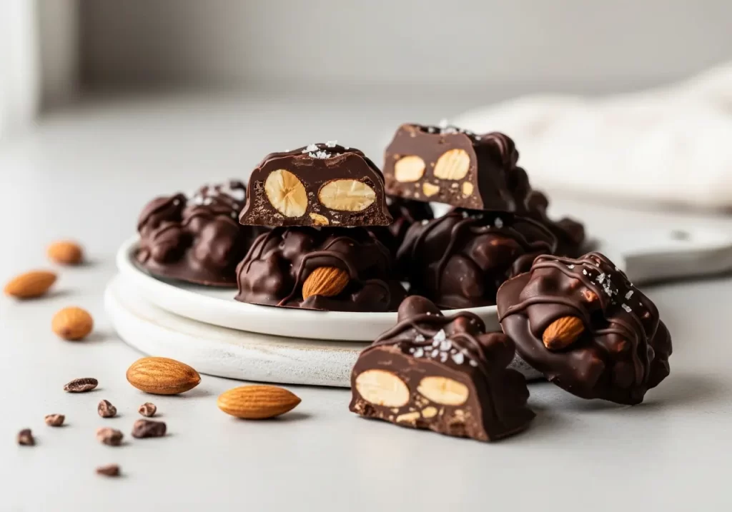 Indulge Guilt-Free: Sugar-Free Dark Chocolate Almond Clusters