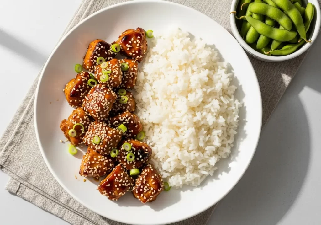 Teriyaki Chicken with Fluffy Steamed Rice