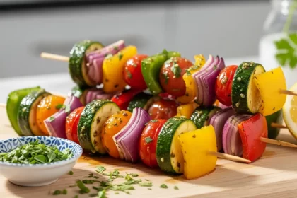 Vibrant Grilled Veggie Skewers with Zesty Herb Marinade