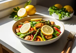 Zesty Chicken & Asparagus Lemon Stir Fry