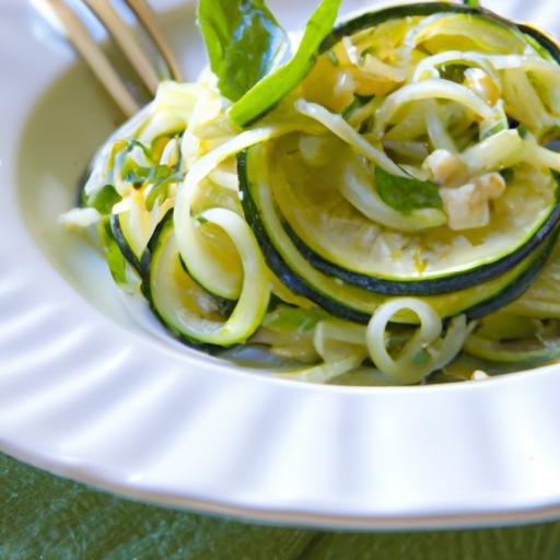 Zesty zucchini Noodle Salad with ‍Bright Lemon Dressing