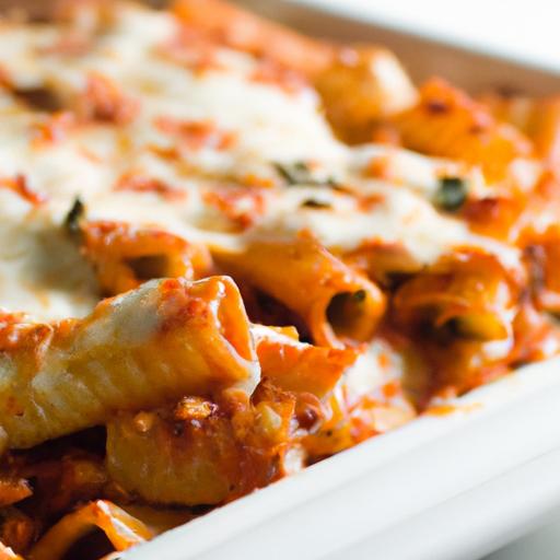 Baked Ziti Bliss: Ricotta Layers in Hearty Tomato Sauce
