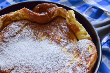 The Ultimate Giant Dutch Baby Pancake Topped with Sugar Dust