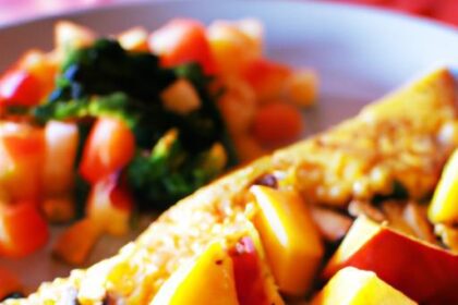Golden Tofu Omelette: A Vibrant Veggie-Filled Delight