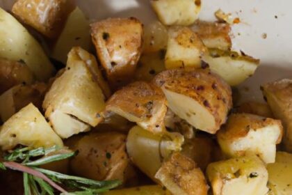 Golden Crispy Smashed Potatoes Infused with Rosemary Flair