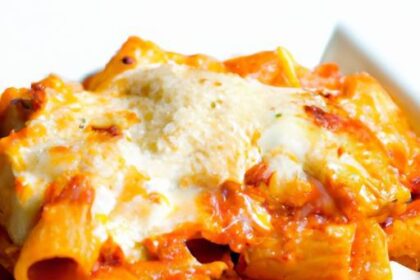 Baked Ziti Bliss: Ricotta Layers in Hearty Tomato Sauce