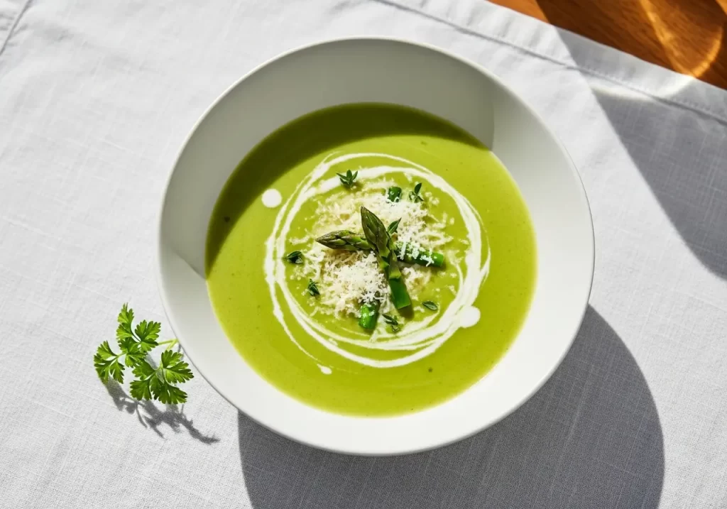 Velvety Asparagus & Parmesan Soup