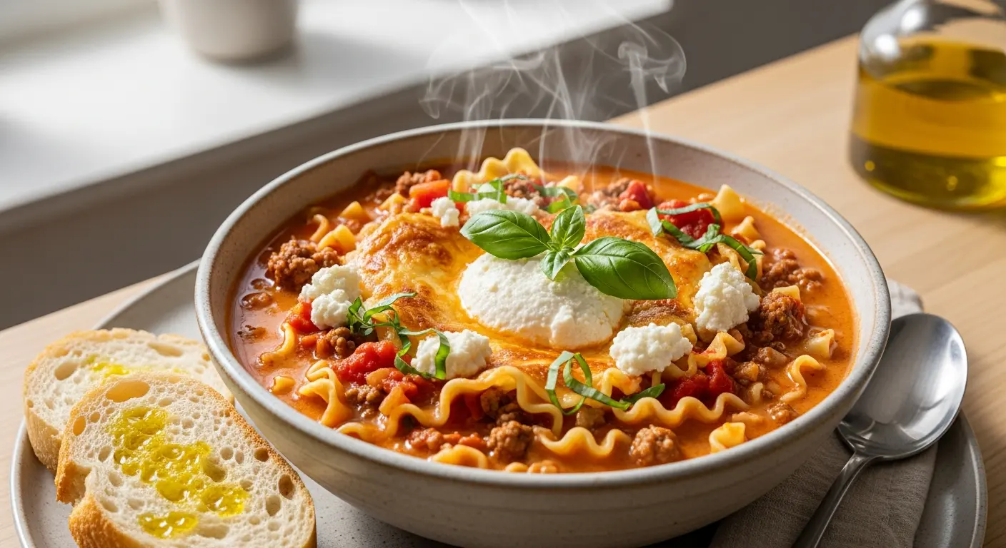 Creamy Lasagna Soup with Ricotta: Comfort in a Bowl