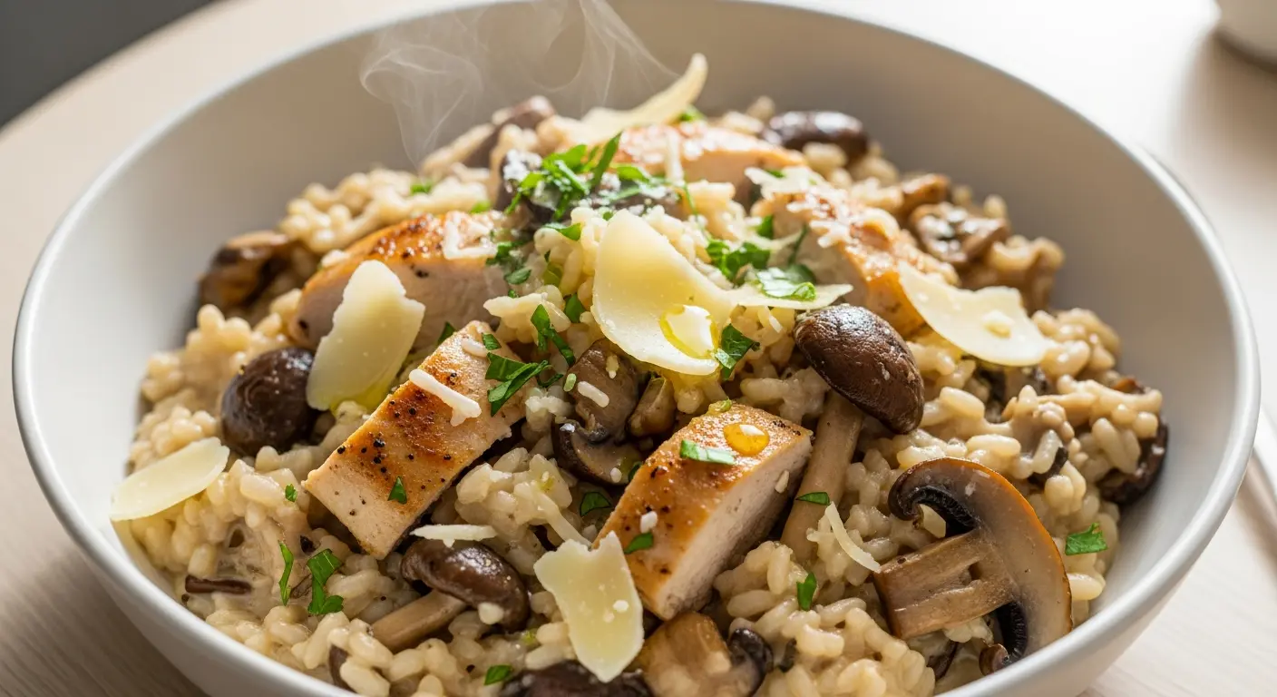 Decadent Creamy Chicken & Mushroom Risotto: A Comfort Classic