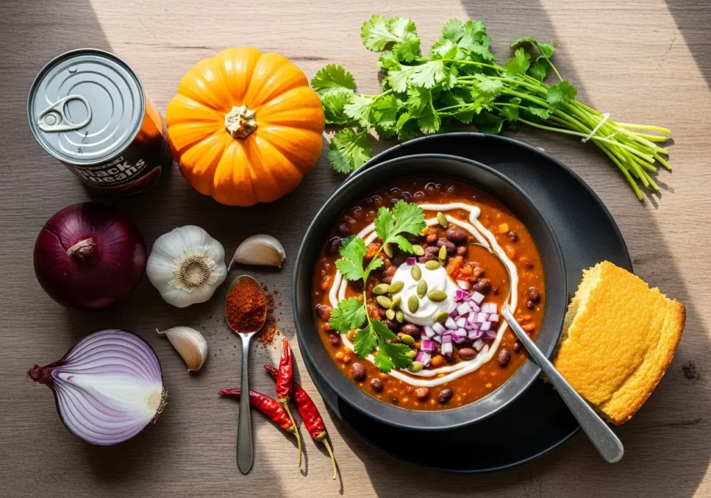 Easy Black Bean Pumpkin Chili Recipe