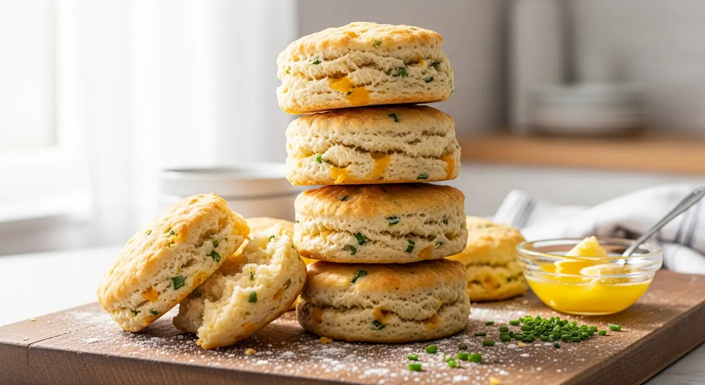 Fluffy Cheddar & Chive Biscuits : A Savory Delight Recipe