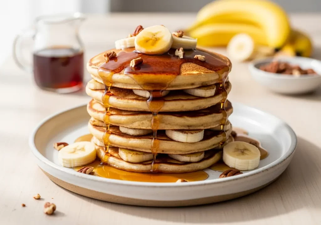 Fluffy Vegan Banana Pancakes