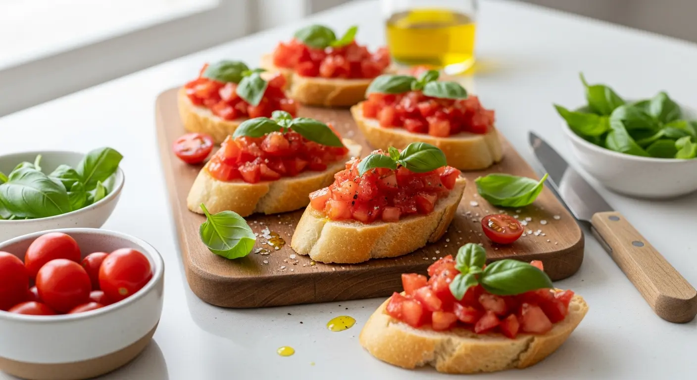 Fresh Tomato and Basil Bruschetta Bliss: Bright Bites