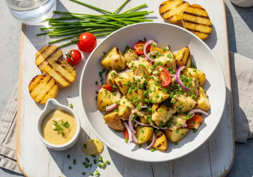 Grilled Potato Salad with Zesty Dijon Vinaigrette