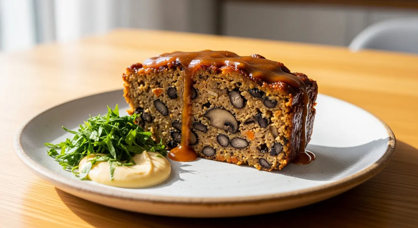 Hearty Mushroom & Black Bean Veggie Loaf: A Savory Delight