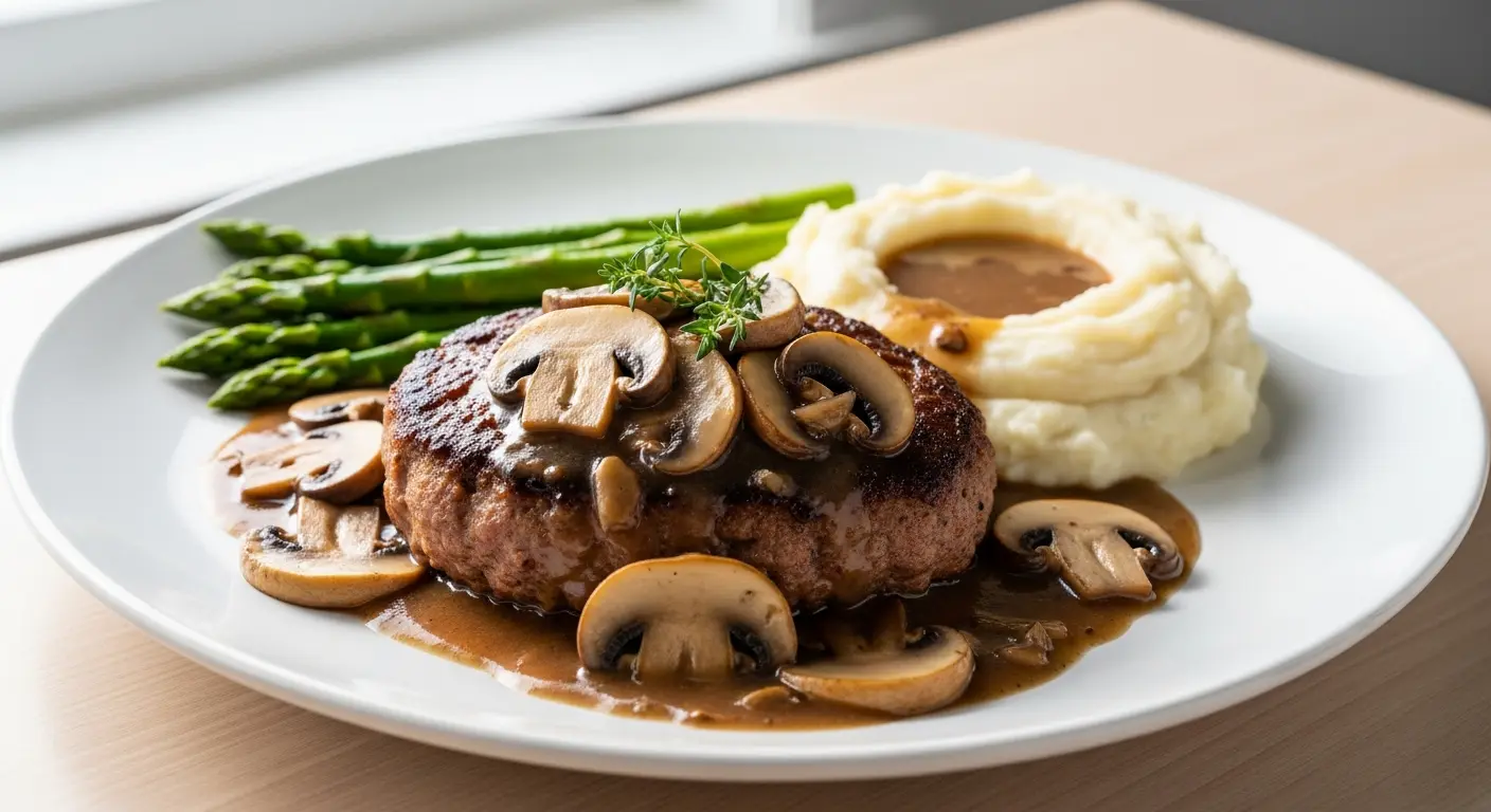 Hearty Salisbury Steak with Savory Mushroom Gravy