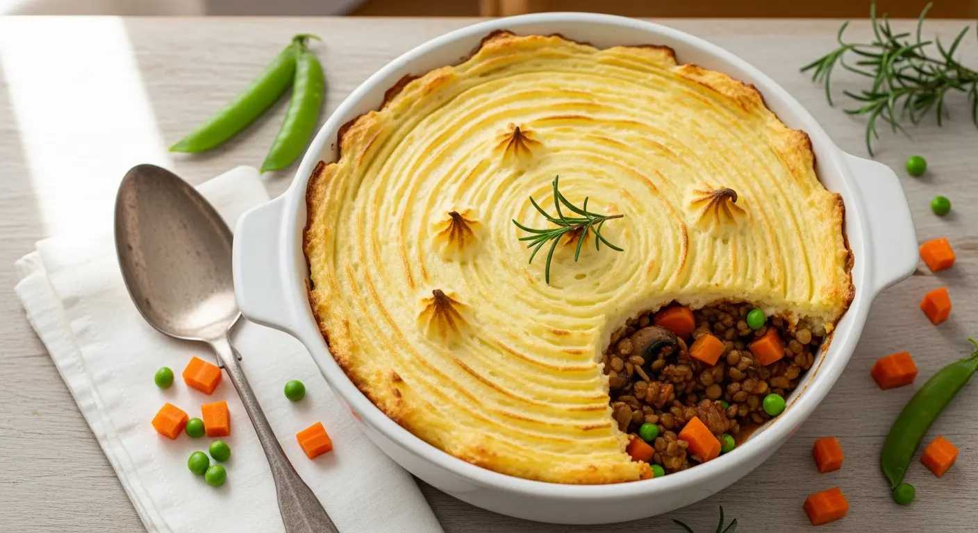 Hearty Vegan Shepherd's Pie: Savory Lentil Filling Delight