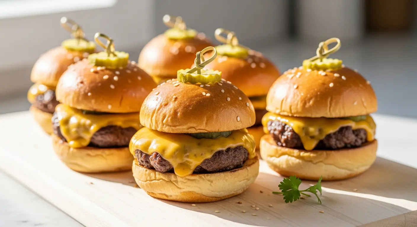Mini Magic: Classic Cheeseburger Sliders on Hawaiian Rolls