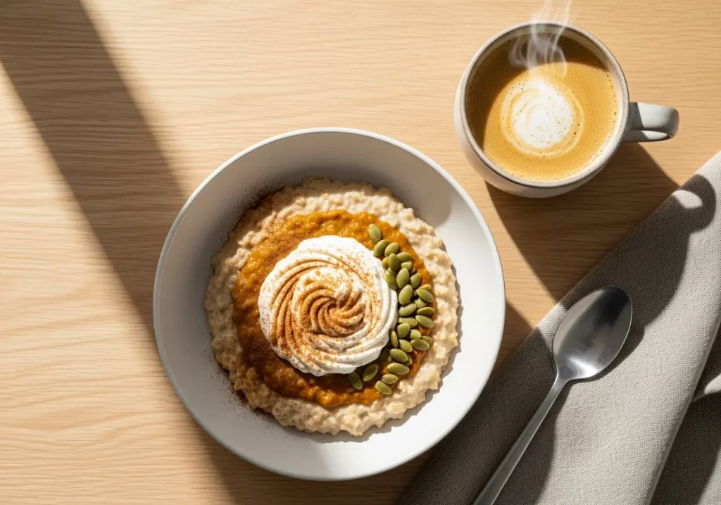Pumpkin Spice Latte Oatmeal Delight