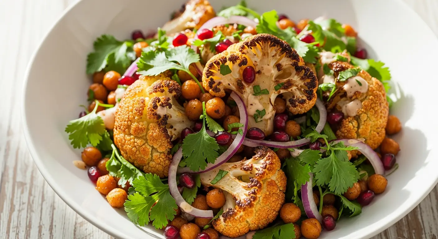 Roasted Cauliflower & Chickpea Salad: A Flavorful Twist