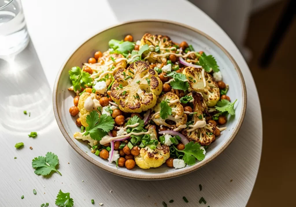Roasted Cauliflower & Chickpea Salad