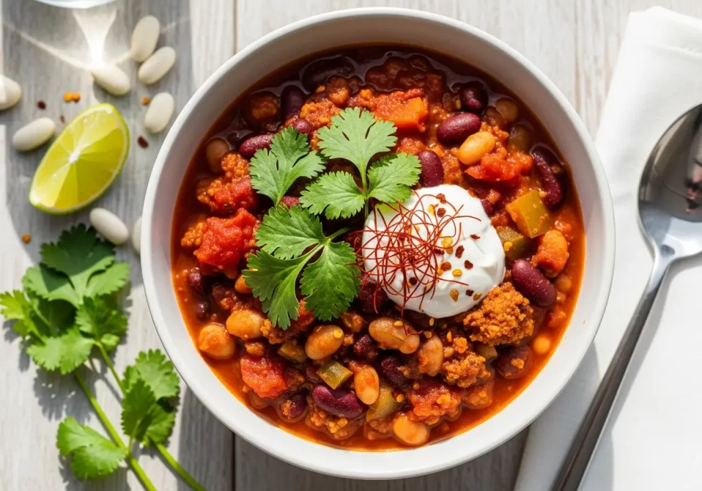 Vegan Chili Packed with Extra Protein-Rich Beans