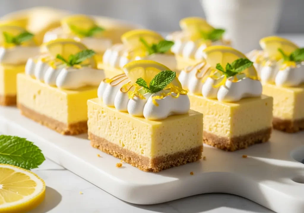 Zesty No-Bake Lemon Cheesecake Bars