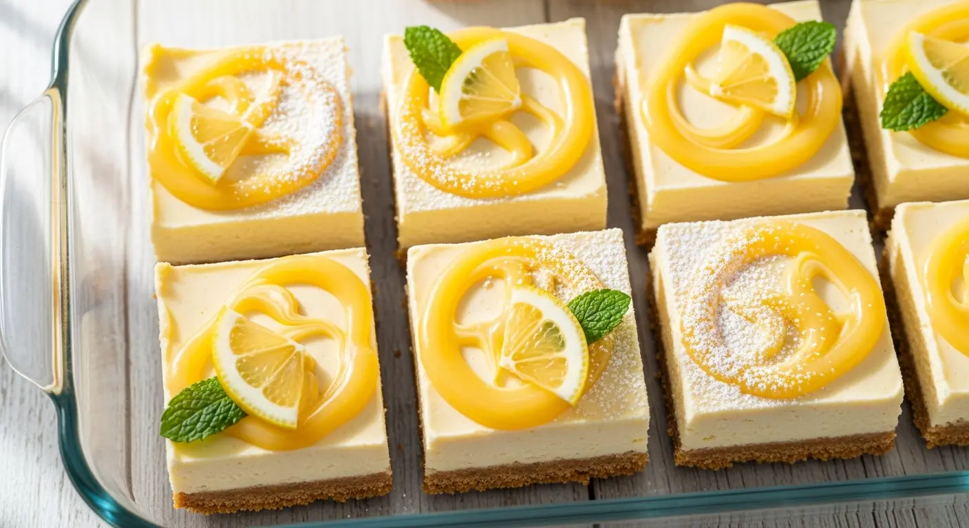 Zesty No-Bake Lemon Cheesecake Bars