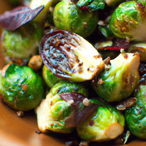 Crispy Roasted Brussels Sprouts with tangy Balsamic Drizzle