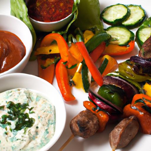 Savory Lamb Kebabs Paired with creamy Tzatziki Sauce Delight