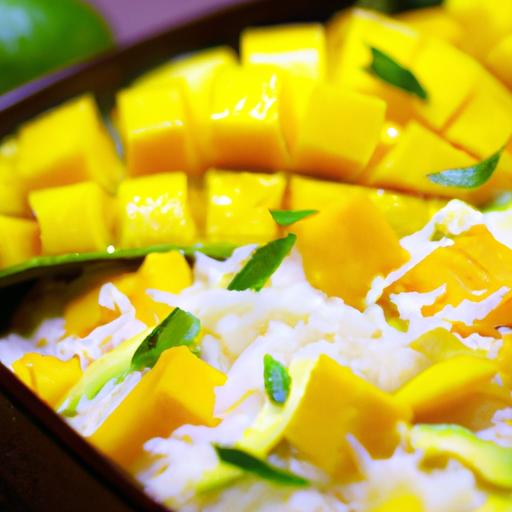 Tropical‌ Delight: How to Make Coconut Rice⁣ with Mango Bliss