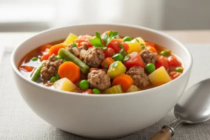 Hearty Hamburger Veggie Soup: Simple, Nutritious & Tasty