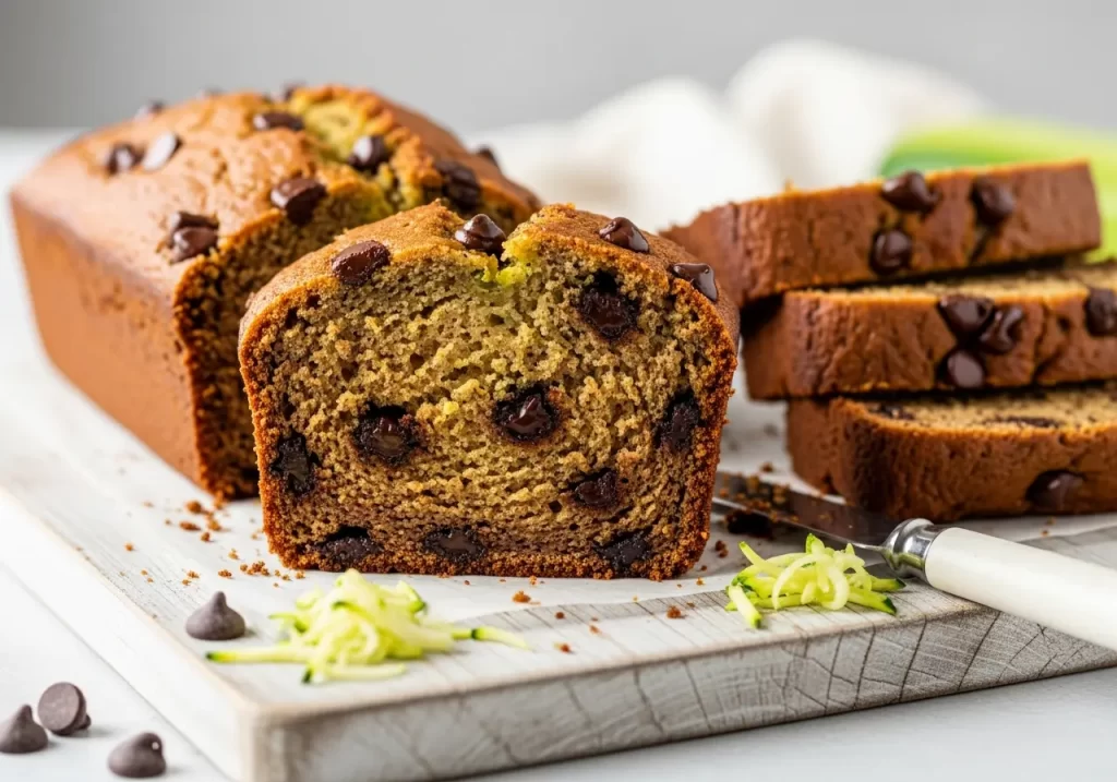 Vegan Zucchini Bread with Melty Chocolate Chips