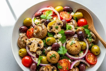 Zesty Marinated Mushroom and Olive Salad: A Flavorful Twist