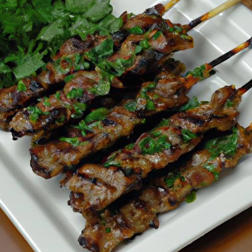 Savor Asian Beef Skewers Paired with a Fiery Spicy Dip