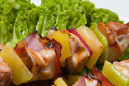 Tropical Twist: Hawaiian Chicken Kabobs with Sweet Pineapple